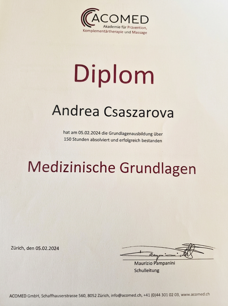 Medizinische Grundlagen — ACOMED, Zürich, 2024